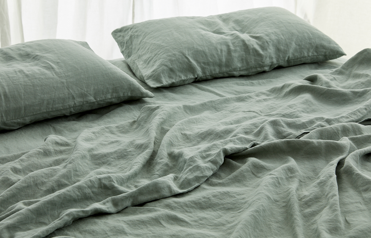 Sage standard pillowcase